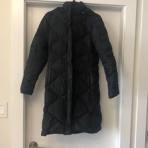 The North Face goose down three-quarter length parka